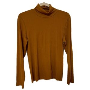Everlane Ribbed Camel Turtleneck Sweater - Size XL